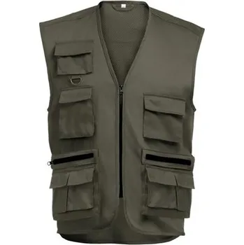 Pánská vesta THC PIXEL 3XL. Vícekapsová hřejivá vesta - Vojenská Zelená / 3XL