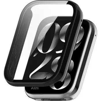 Příslušenství k chytrým hodinkám VSECHNONAMOBIL 101562 PC FULL COVER Plastový kryt se sklem pro Xiaomi Smart Band 9 Pro černý