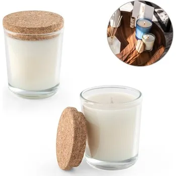 Svíčka ZEN 80. Aromatická svíčka ve skleněném kalíšku s korkovým víčkem 80 g