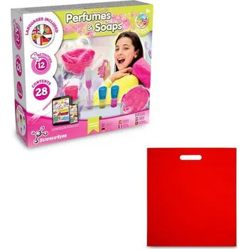 Perfume & Soap Factory Kit IV. Vzdělávací hra dodáváno s dárkovým sáčkem z netkané textilie (80 g/m²) - Červená