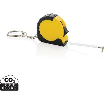 Klíčenka s 1m metrem MeasureMate z RCS recykl. ABS - Žlutá
