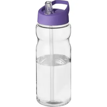 Sportovní láhev s víčkem s hubičkou H2O Base® 650 ml - Průhledná / Purpurová