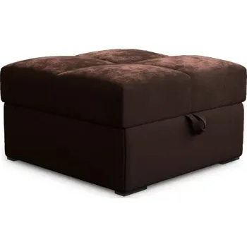 Obývací pokoj Hnědý taburet ZENOVA s úložným prostorem 65x65 cm