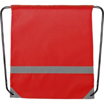Městský batoh Vak Na Stažení S Reflexními Částmi Vidraw - Červená