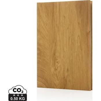 Zápisník Zápisník Kavana A5 s tvrdým obalem v dekoru dřeva - Hnědá