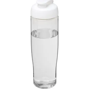 Sportovní láhev s vyklápěcím víčkem H2O Tempo® 700 ml - Průhledná / Bílá