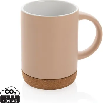 Keramický hrnek s korkovým podstavcem 280ml - Hnědá