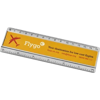 pravítka Plastové pravítko Ellison 15 cm s papírovou vložkou, transparentní