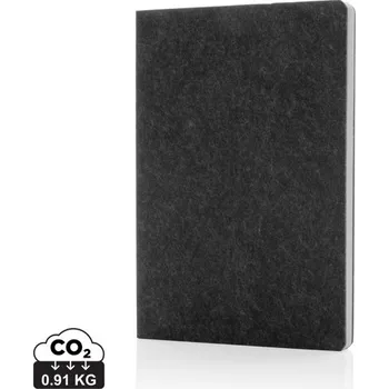 Zápisník Poznámkový blok Phrase A5 z GRS recyklované plsti - Černá