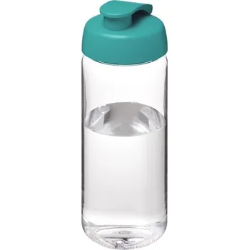 Sportovní lahev H2O Active® Octave Tritan™ o objemu 600 ml s odklápěcím víčkem - Průhledná čirá / Vodní modrá
