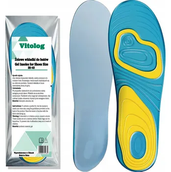 Vložka do bot Ortopedická gelová vložka Vitolog velikost 38-42, modrá, na patní ostruhy