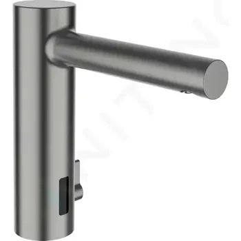 Vodovodní baterie Laufen Twintronic Elektronická umyvadlová baterie, se směšovačem, bateriové napájení, kartáčovaná ocel, HF707003423060