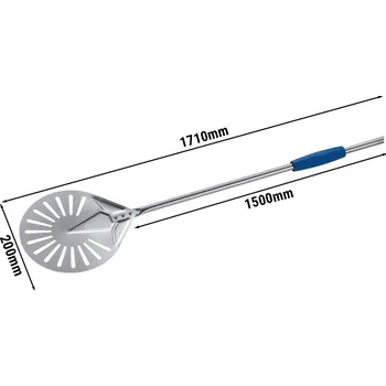 Příprava pizzy G.Gastro Lopatka na pizzu z nerezové oceli - Ø 20 cm - perforovaná