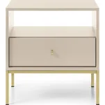 Noční stolek Mono II 54 cm béžový/zlatý