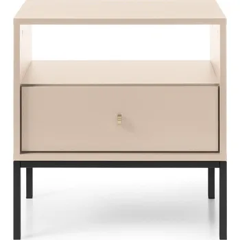 Noční stolek Noční stolek Mono II 54 cm béžový/černý