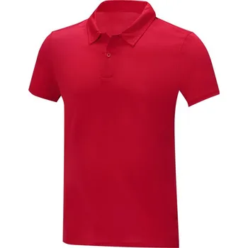 Pánské tričko Deimos, pánské polo cool fit s krátkým rukávem - Červená / 4XL