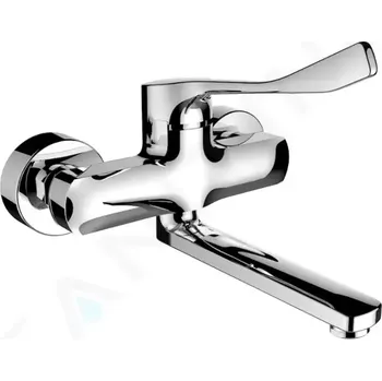 Vodovodní baterie Laufen Citypro Páková umyvadlová baterie s otočným ramínkem, rozteč 150 mm, chrom, HF500923100694