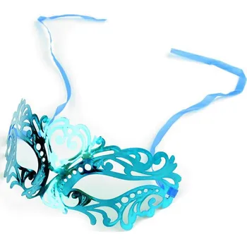 Karnevalová maska Karnevalová maska - škraboška metalická Modrá