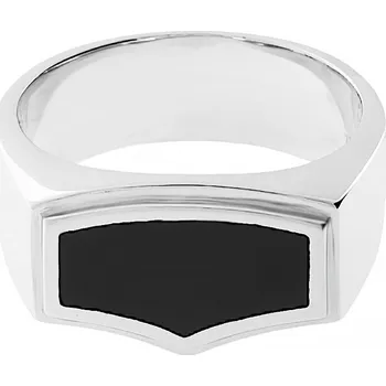 Souprava šperků MPM Pánský ocelový Nerezový prsten 7257 (velikost 69) - stříbrné barvy