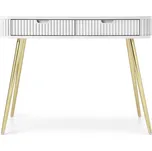 Toaletní stolek Zova 103 cm bílý/zlatý