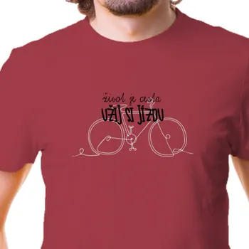 Tričko Cyklisté | Triko život je cesta užij si jízdu