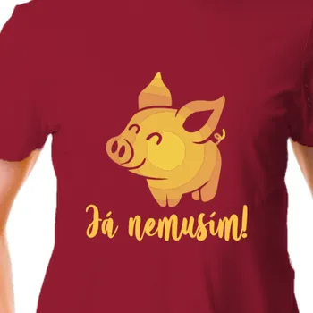 Tričko Vánoce | Triko se zlatým prasátkem