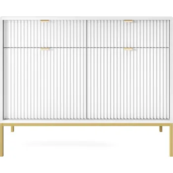 Komoda Komoda Nova 104 cm se zásuvkami bílá/zlatá
