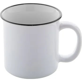 Retro hrnek pro sublimaci Woodstock Subo - Černá / Bílá