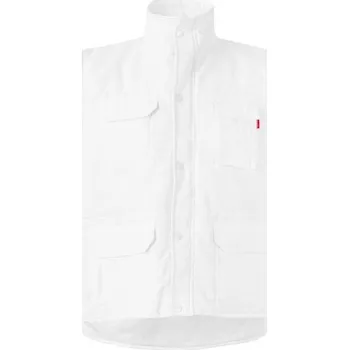 Pánská vesta VL MEFITIS. Polstrovaná vesta s mnoha kapsami (220 g/m²) z polyesteru (100 %) - Bílá / 2XL