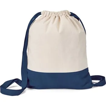 Městský batoh ROMFORD. 100% bavlněná stahovací taška (180 g/m²) - Námořnická Modrá