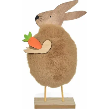 Velikonoční dekorace Velikonoční dekorace Plyšový zajíček, 10 x 20 x 3 cm, béžová