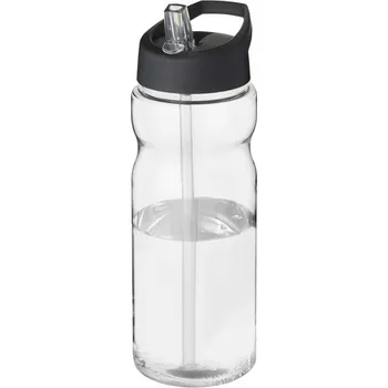 Láhev Sportovní láhev s víčkem s hubičkou H2O Eco 650 ml - Průhledná / Černá