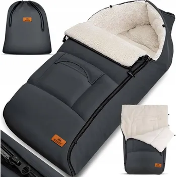 Śpiworek Dla Dziecka Do Wózka Autosedačky Rozepínací Zateplený Černý