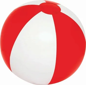 Nafukovací Plážový Míč Ocean - Bílá / Transparentní Červená