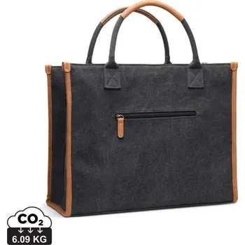 Kancelářská taška VINGA Bosler z RCS recykl. canvas - Černá