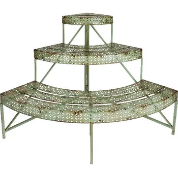 Stojan na květiny Etažér na květiny INDUSTRIAL HERITAGE, zelená patina, 50 x 51 x 75 cm (DOPRODEJ)|Esschert Design