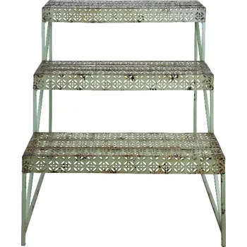Stojan na květiny Etažér na květiny INDUSTRIAL HERITAGE, zelená patina, , 66 x 51 x 75 cm (DOPRODEJ)|Esschert Design