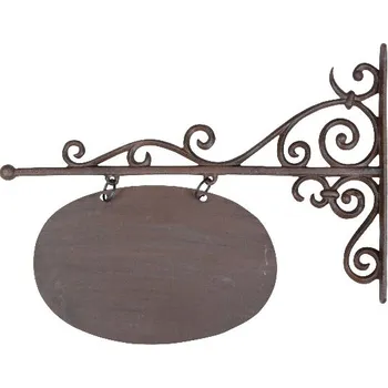 Zahradní dekorace Štít vývěsní VICTORY, litina, štít: 29,5x19cm/44,5x36cm, hnědá|výběr z variant|Esschert Design - produkt č. 1