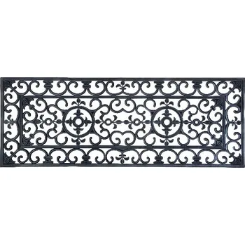 Rohožka Gumová Rohožka BEST FOR BOOTS XL s ornamenty, černá, 120 x 45 cm|Esschert Design