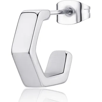 Náušnice S'Agapõ Single kruhová náušnice z oceli Snap SNP32 + 2 měsíce na vrácení zboží