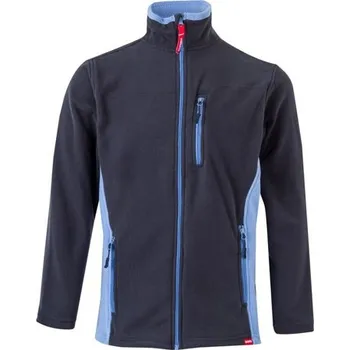 VL GERAS. Dvoubarevná fleecová bunda (220 g/m²) z polyesteru (100 %) - Modrá / Světle Modrá / XL