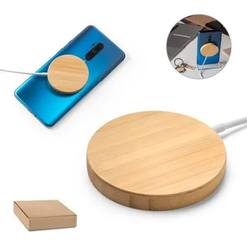 DAIMLER. 15W superrychlá bezdrátová magnetická nabíječka z bambusu