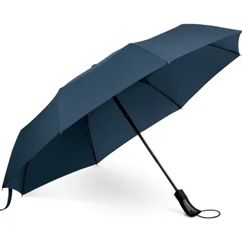 CAMPANELA. Deštník z ponžé 190T s automatickým otevíráním a zavíráním - Modrá