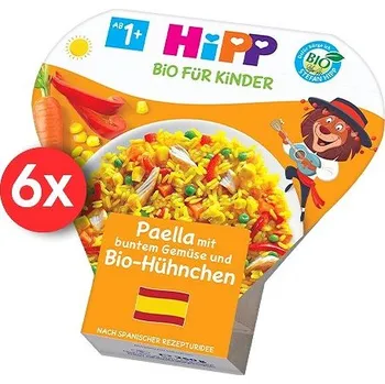 Dětská výživa HiPP BIO Paella se zeleninou a kuřecím masem 6× 250 g