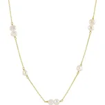 Majya Stříbrný řetízek s perlami LALA pozlacený Ag/; ≤4,58 g 11652