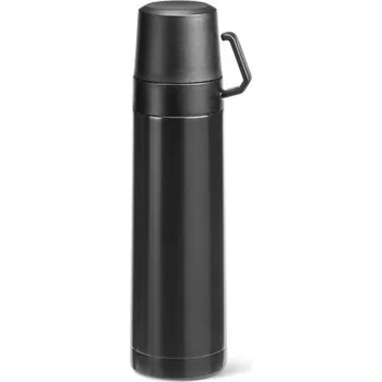 Termohrnek SAFE. Termoska z nerezové oceli a PP 490 ml - Černá