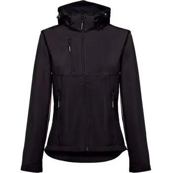 THC ZAGREB WOMEN. Dámská softshellová bunda s páskem - Černá / S