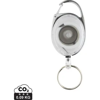 Samonavíjecí klíčenka z RCS recykl. ABS - Bílá