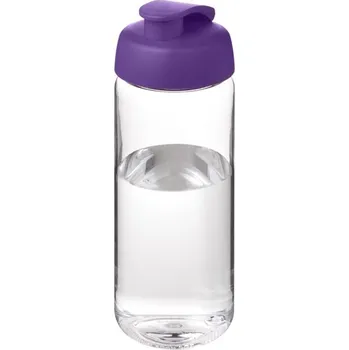 Láhev Sportovní lahev H2O Active® Octave Tritan™ o objemu 600 ml s odklápěcím víčkem - Průhledná čirá / Purpurová
