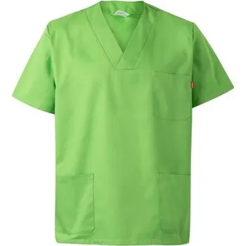 Pánské tričko VL ILLAPA. Keprová tunika (190 g/m²) s krátkými rukávy z polyesteru (65 %) a bavlny (35 %) - Limetkově Zelená / S